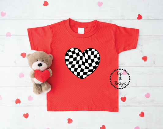 Kids Checker Heart Tee