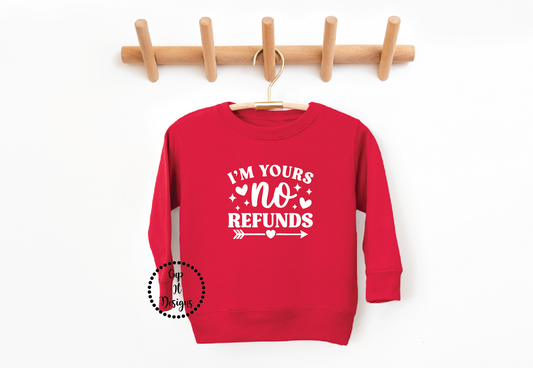 Kids No Refunds Crewneck