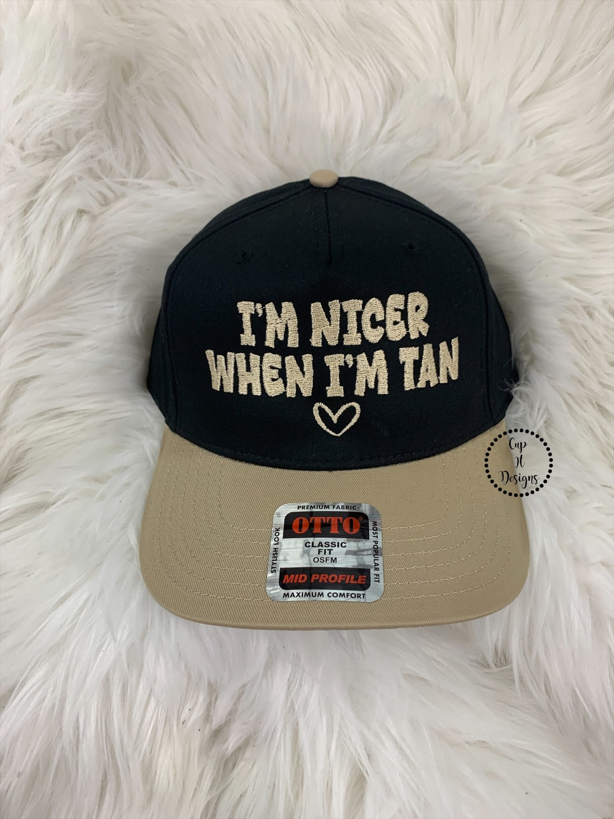 I’m Nicer When I’m Tan Embroidered Hat
