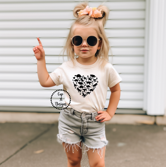 Kids Dino Heart Tee