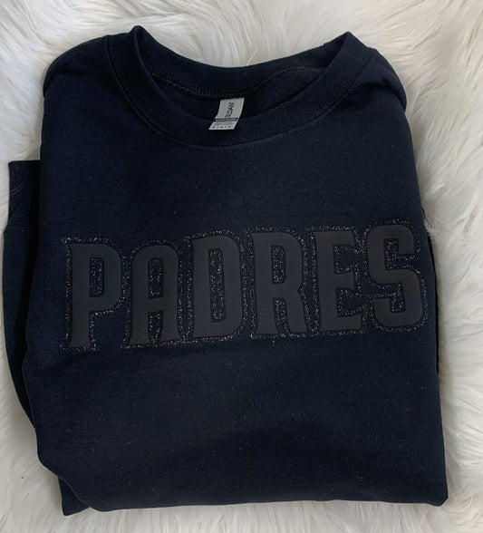 Padres Puff BLACK CrewneckK
