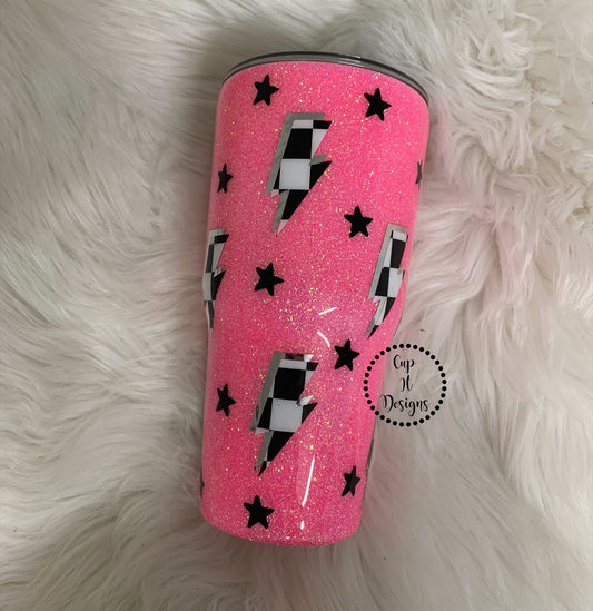 Checker Bolt Epoxy Tumbler
