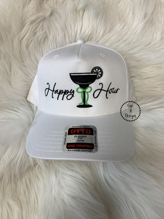 Happy Hour Embroidered Hat