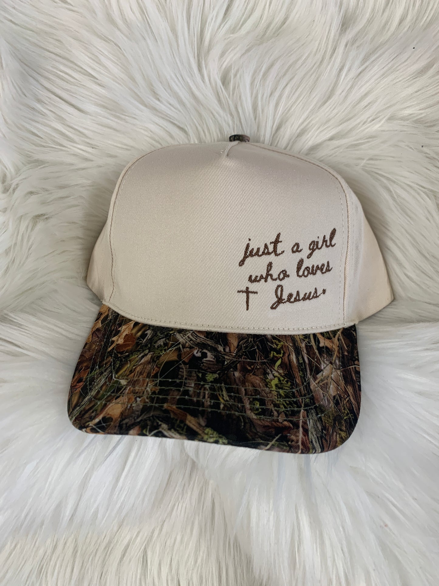 Just a Girl Who Loves Jesus Embroidered Hat