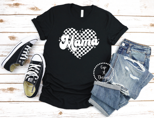 Mama Checker Heart Tee