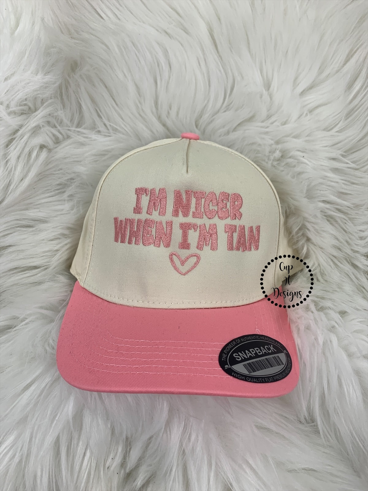 I’m Nicer When I’m Tan Embroidered Hat