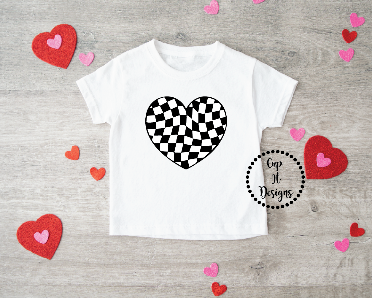 Kids Checker Heart Tee