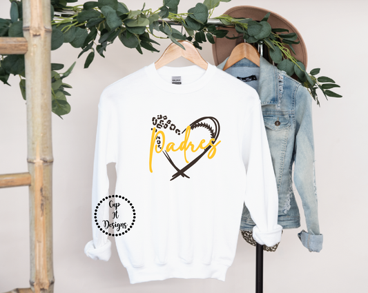 Padres Cheetah Heart Crewneck