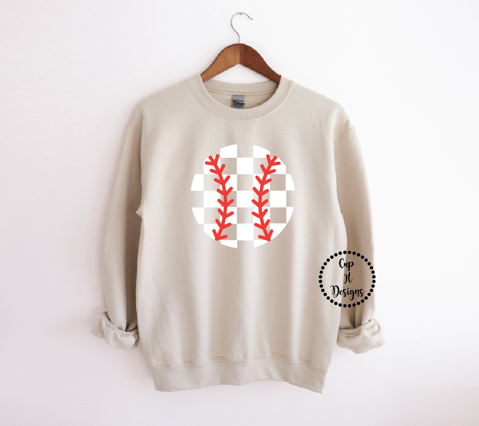 Checker Baseball Crewneck