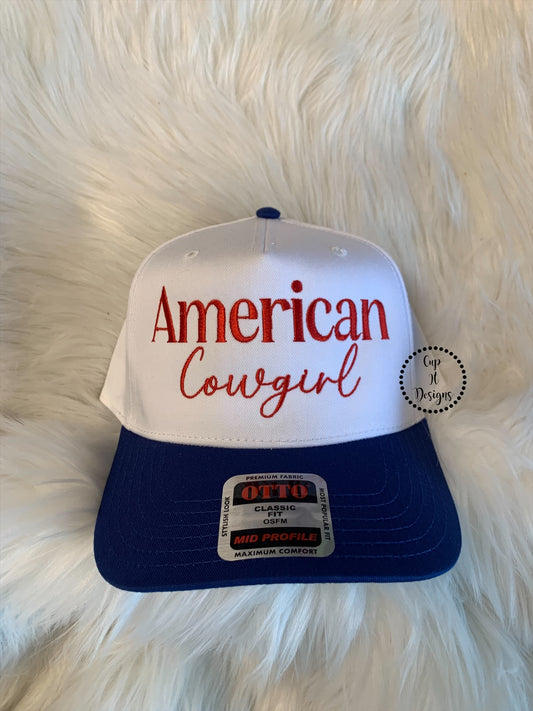 American Cowgirl Embroidered Hat