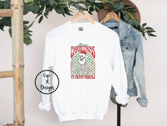 Merry Christmas Ya Filthy Animal Crewneck