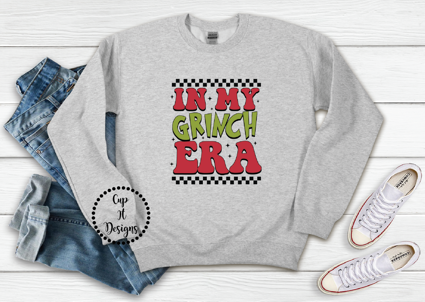 Checker In My Grinch Era Crewneck