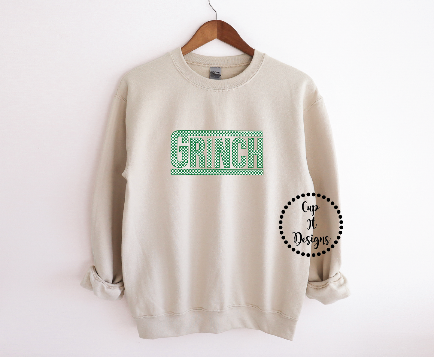 Checker Grinch Crewneck