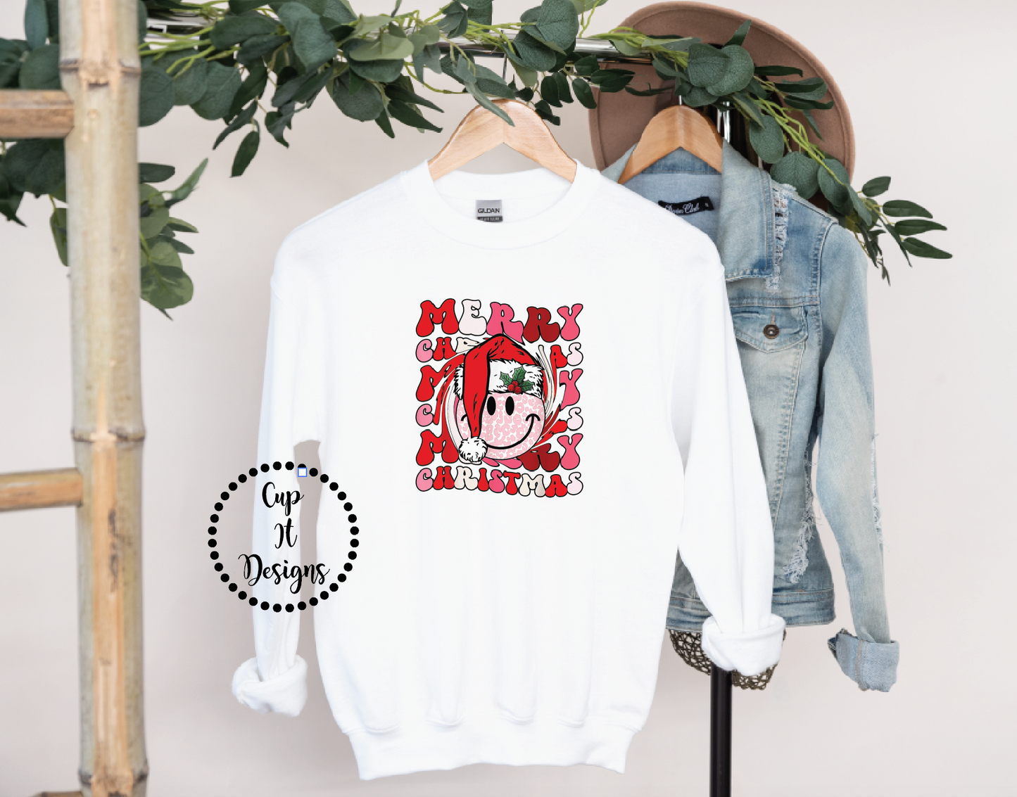 Merry Christmas Cheetah Crewneck