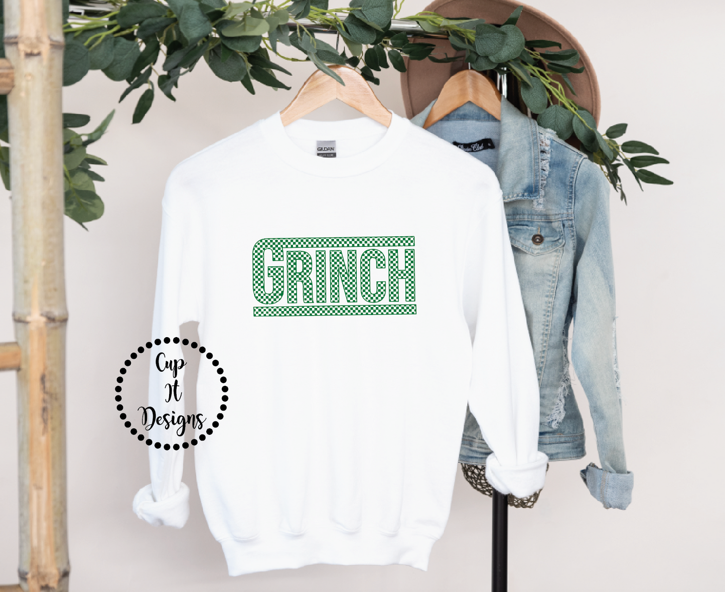 Checker Grinch Crewneck