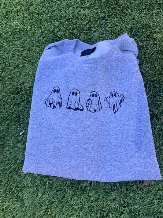 Ghost Embroidered Crewneck