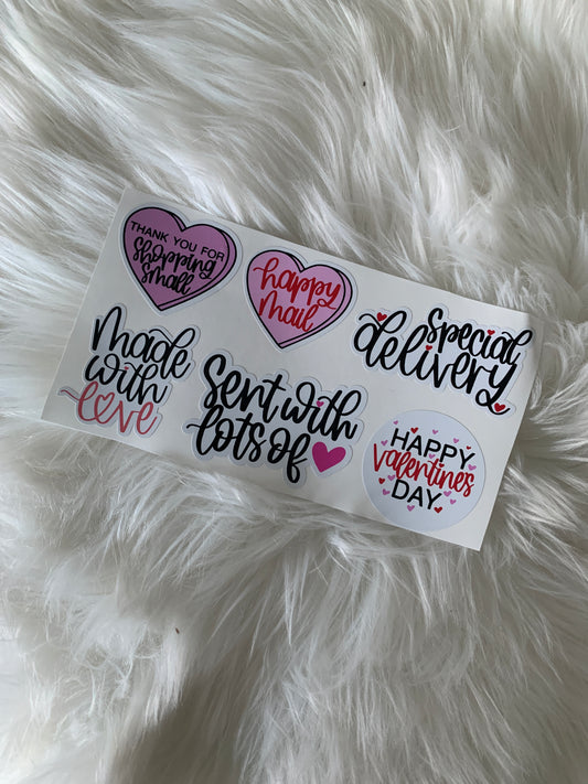 Valentines Day Small Business Shipping Sticker Pack
