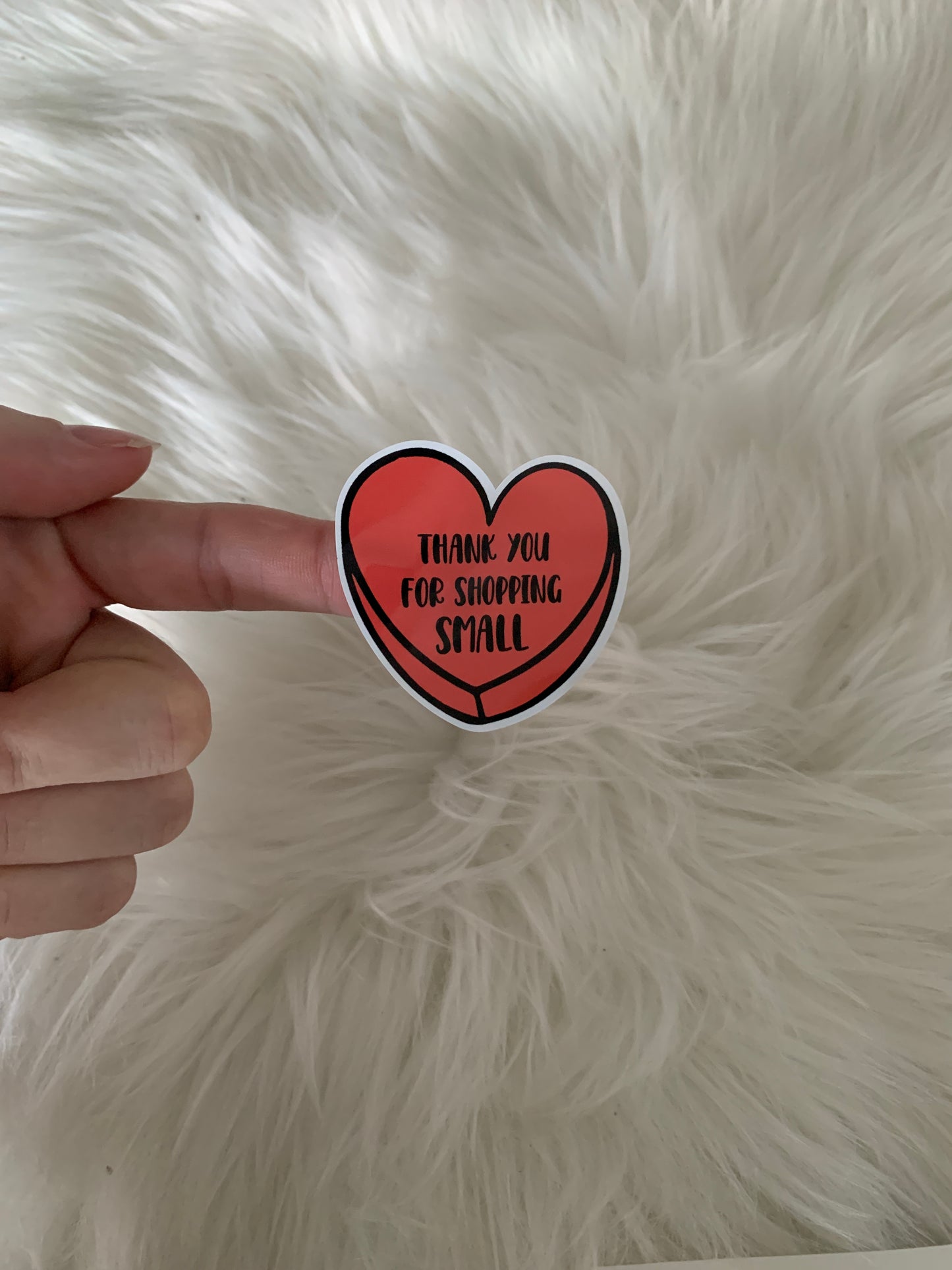 Thank You For Shopping Small Business Shipping Sticker