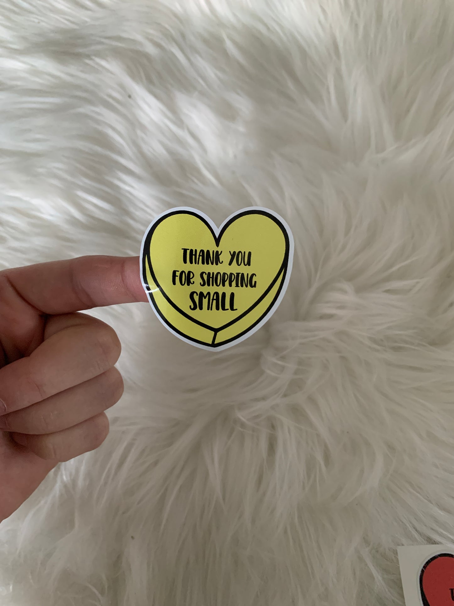 Thank You For Shopping Small Business Shipping Sticker