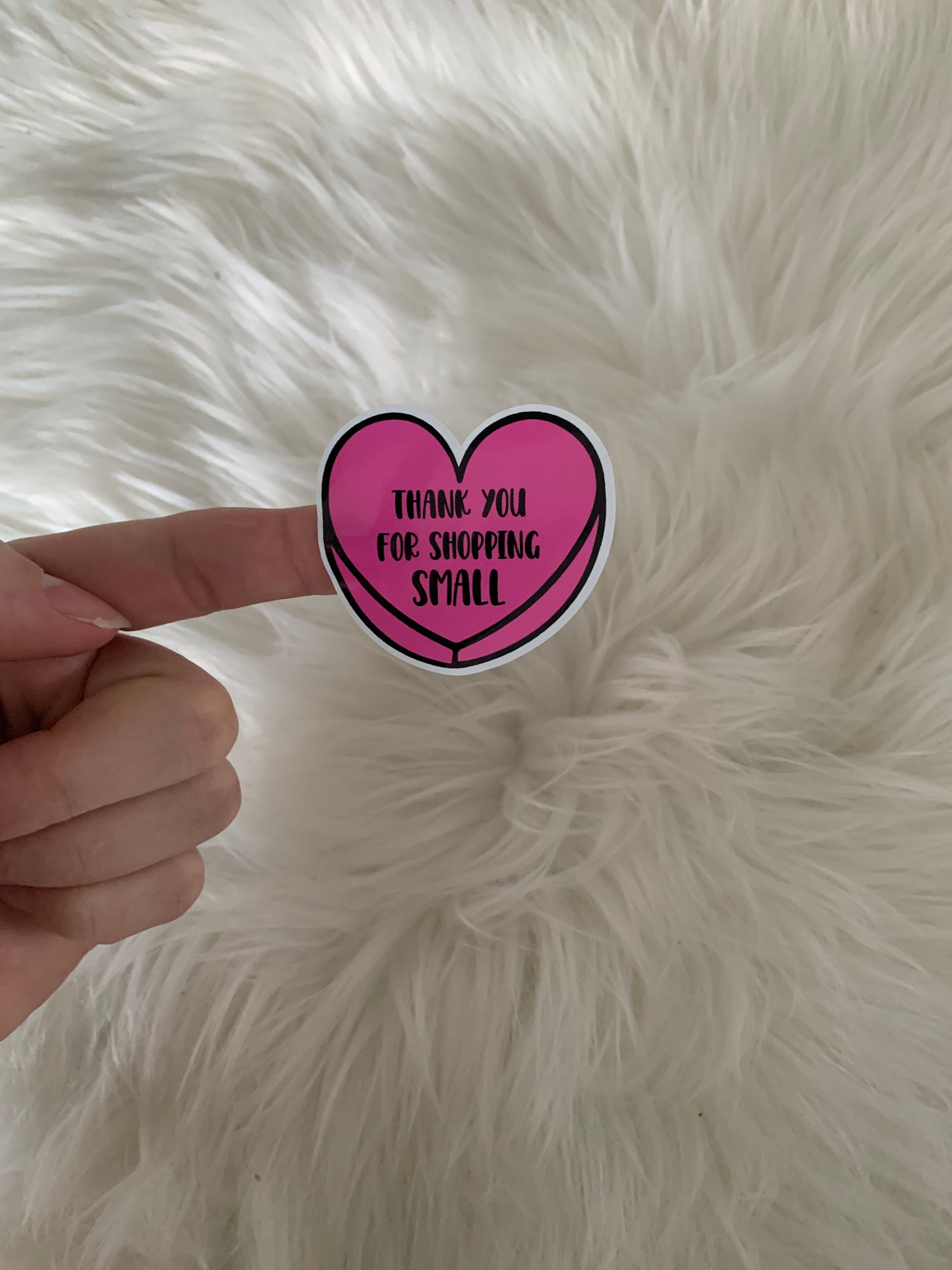 Thank You For Shopping Small Business Shipping Sticker