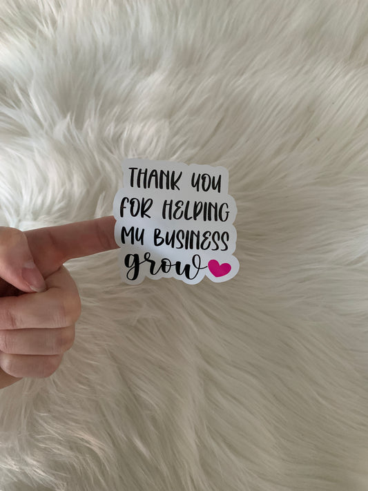 Thank You For Helping Small Business Shipping Sticker