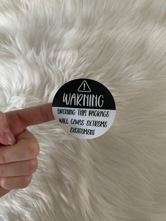 Warning Small Business Shipping Sticker
