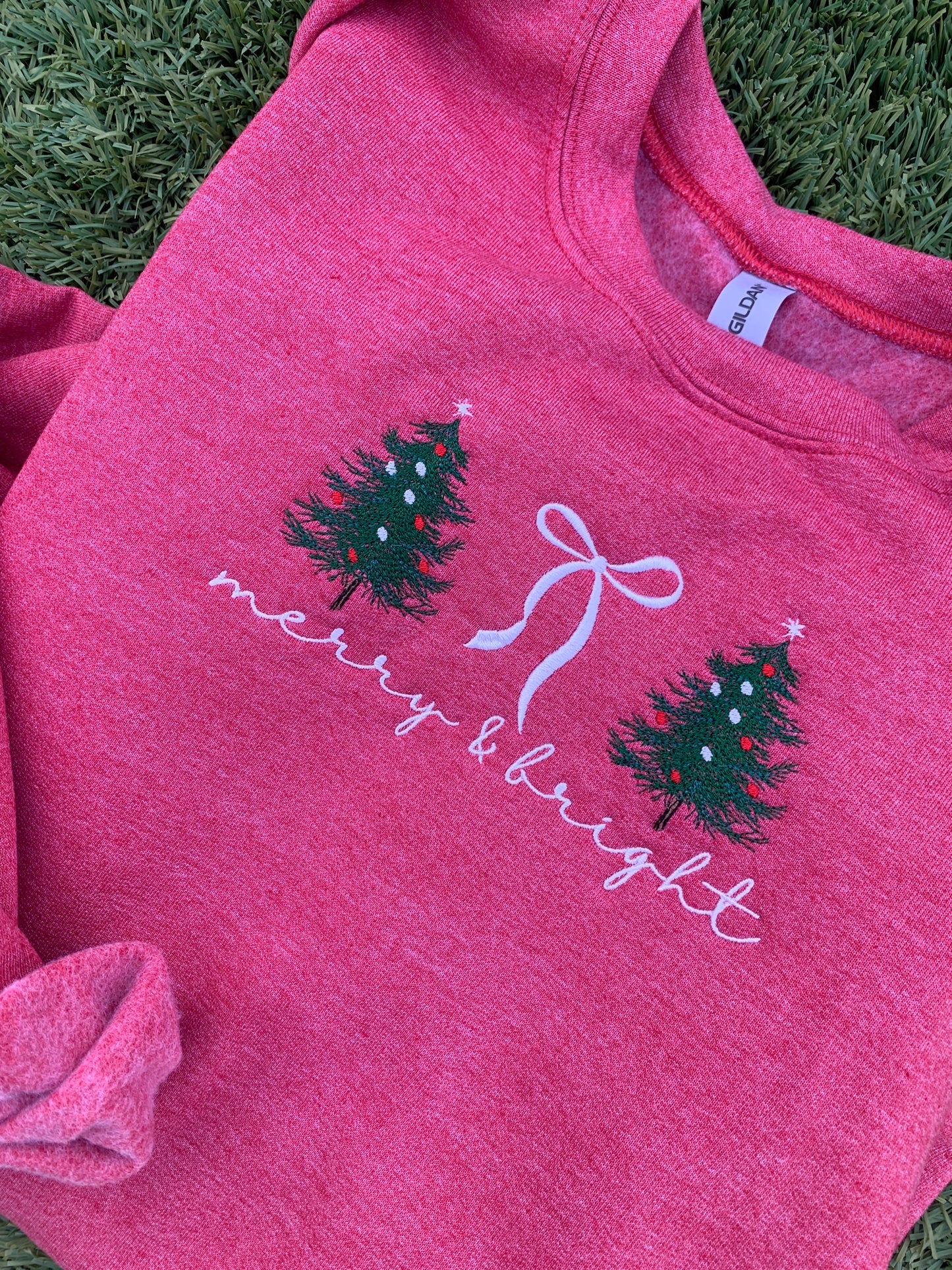 Merry Christmas Embroidered Crewneck