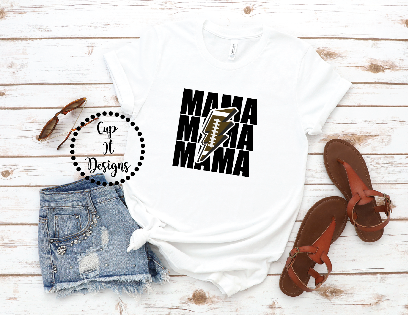 Football Mama Tee/Crewneck