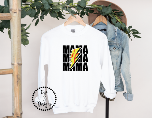 Softball Mama Tee/Crewneck