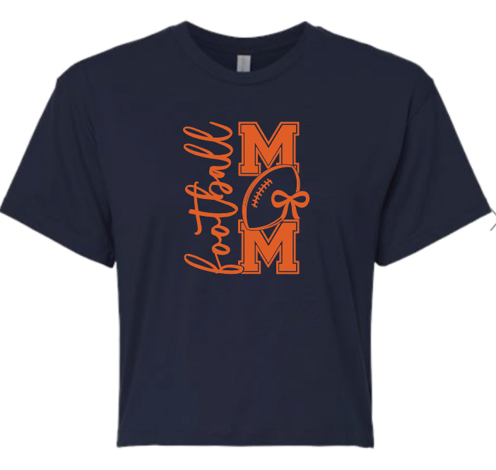 Football Mom Womens Crop Tee