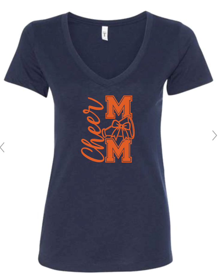 Cheer Mom Womens V-Neck Tee