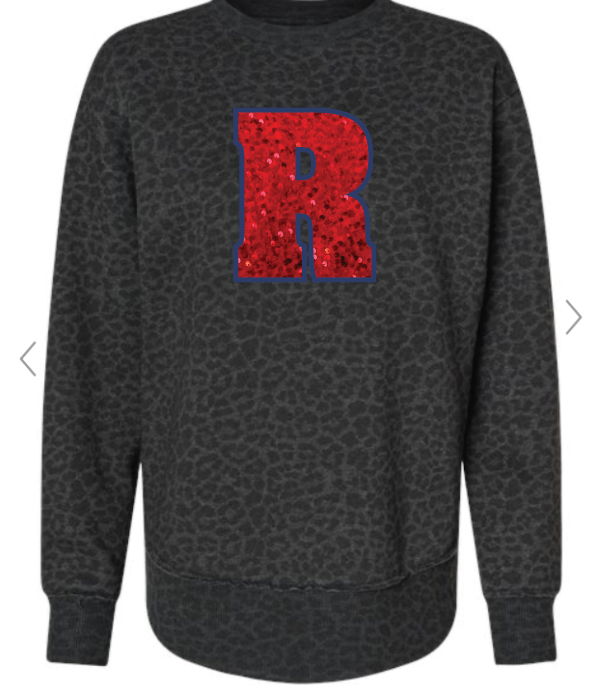 Youth Cheetah Sequins Embroidery Crewneck Sweatshirt