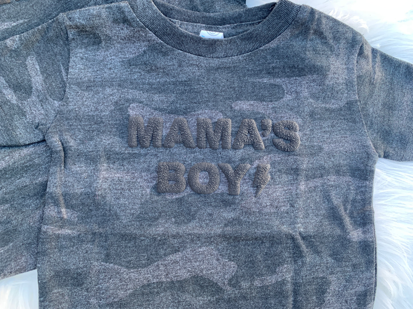 Black Camo MAMA’S BOY Tee