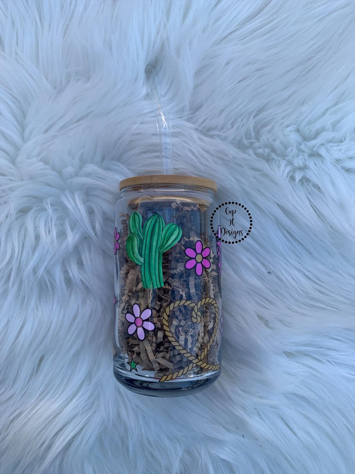 Desert Cowgirl Iced Coffee Glass