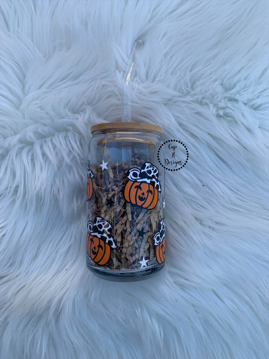 Cowgirl Pumpkin Iced Coffee Glass