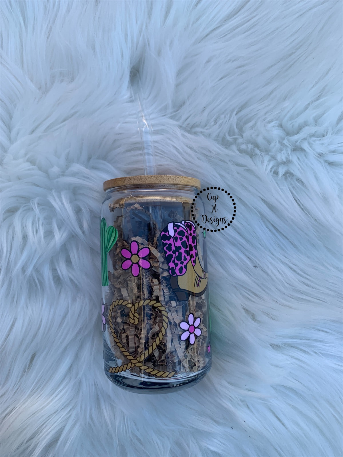 Desert Cowgirl Iced Coffee Glass