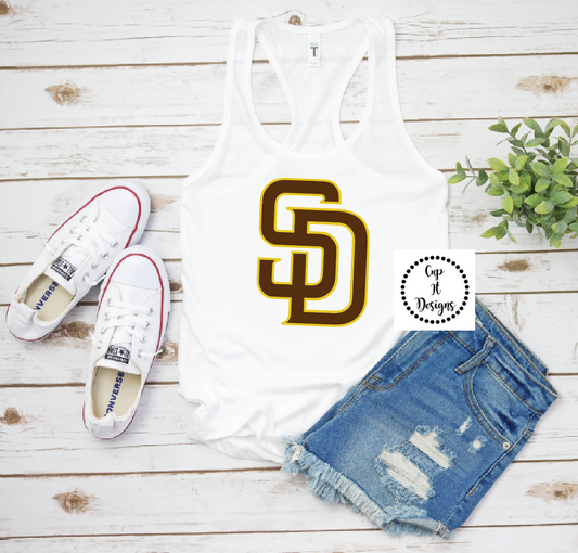 SD Padres Racerback Tee