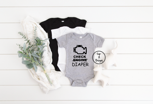 Check Diaper Onesie