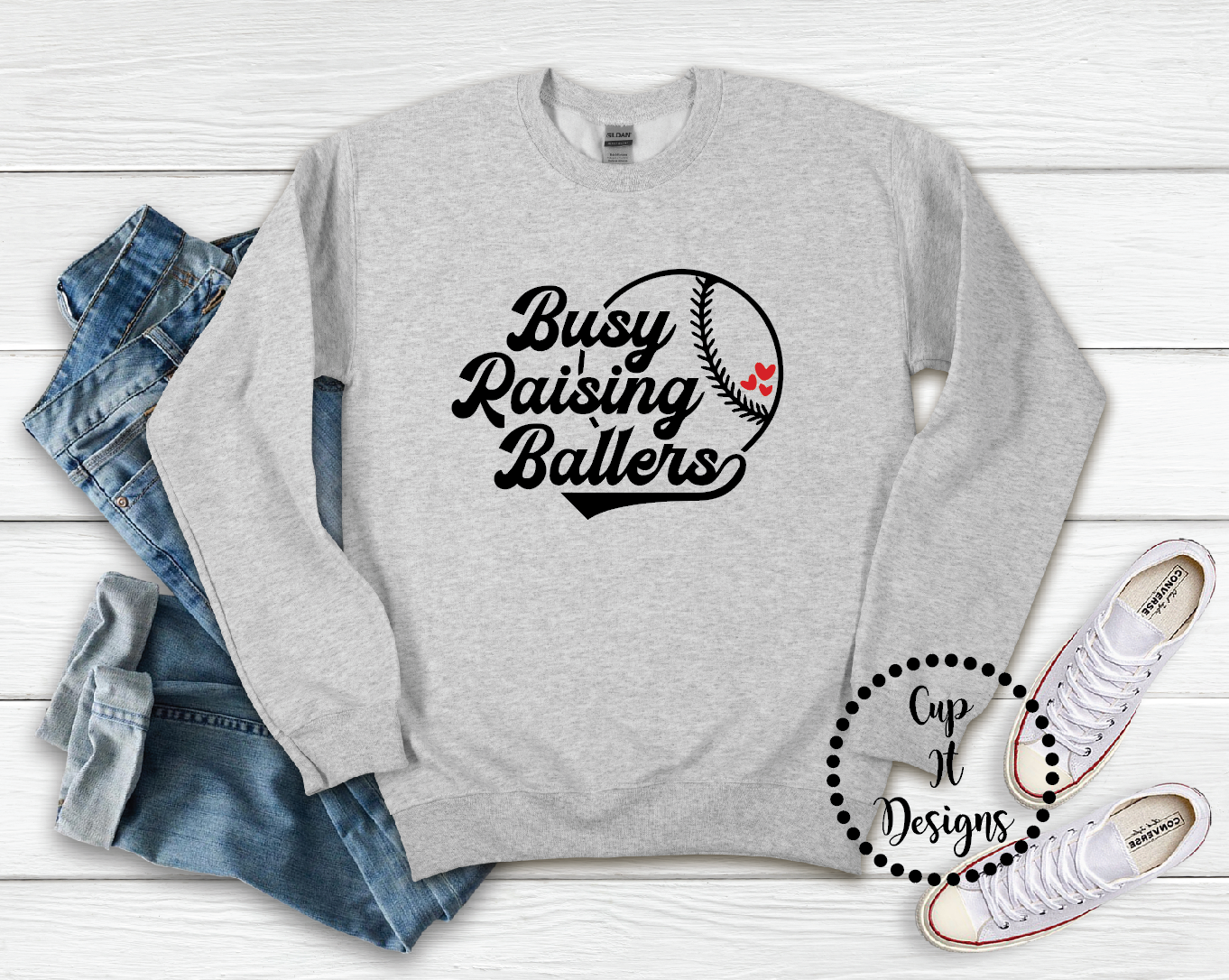 Busy Raising Ballers Crewneck