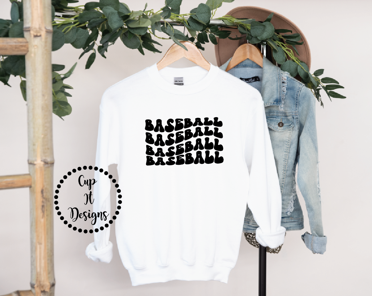 Baseball Stacked Crewneck