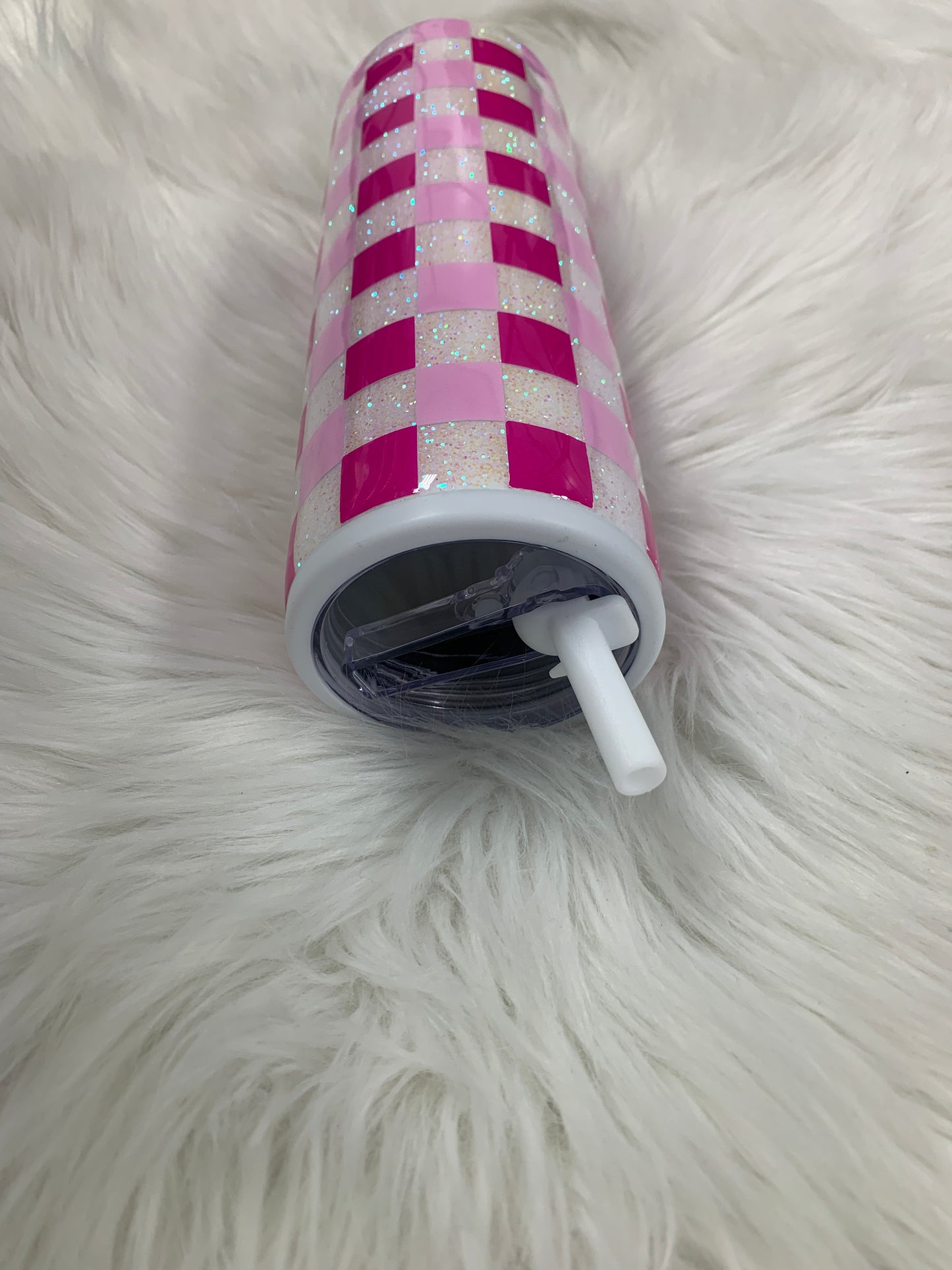 Two Toned Checkered 24 oz epoxy tumbler