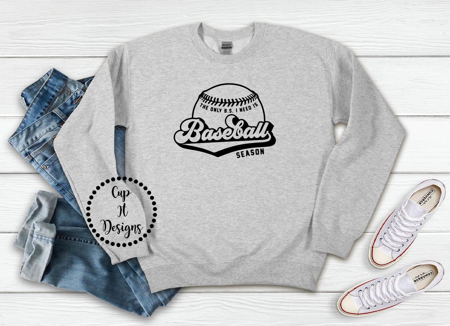 BS Baseball Season Crewneck