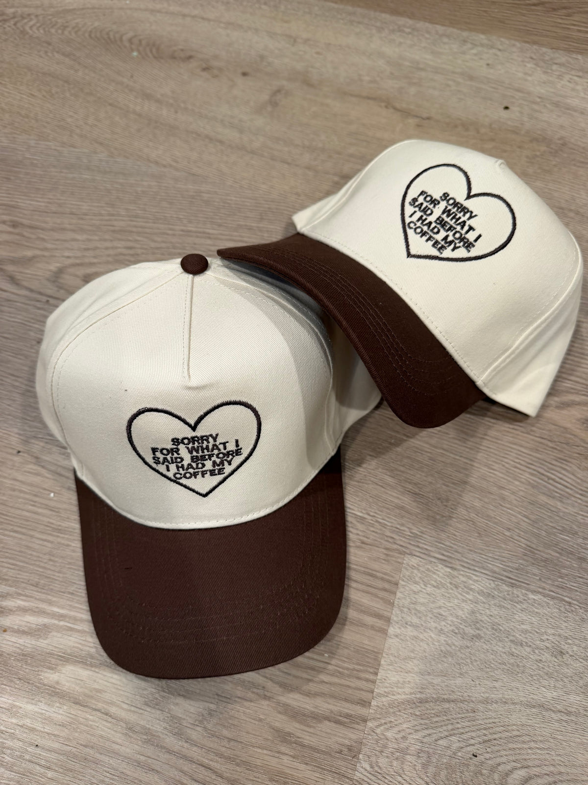 Sorry For What I Said Before Coffee Embroidered Hat