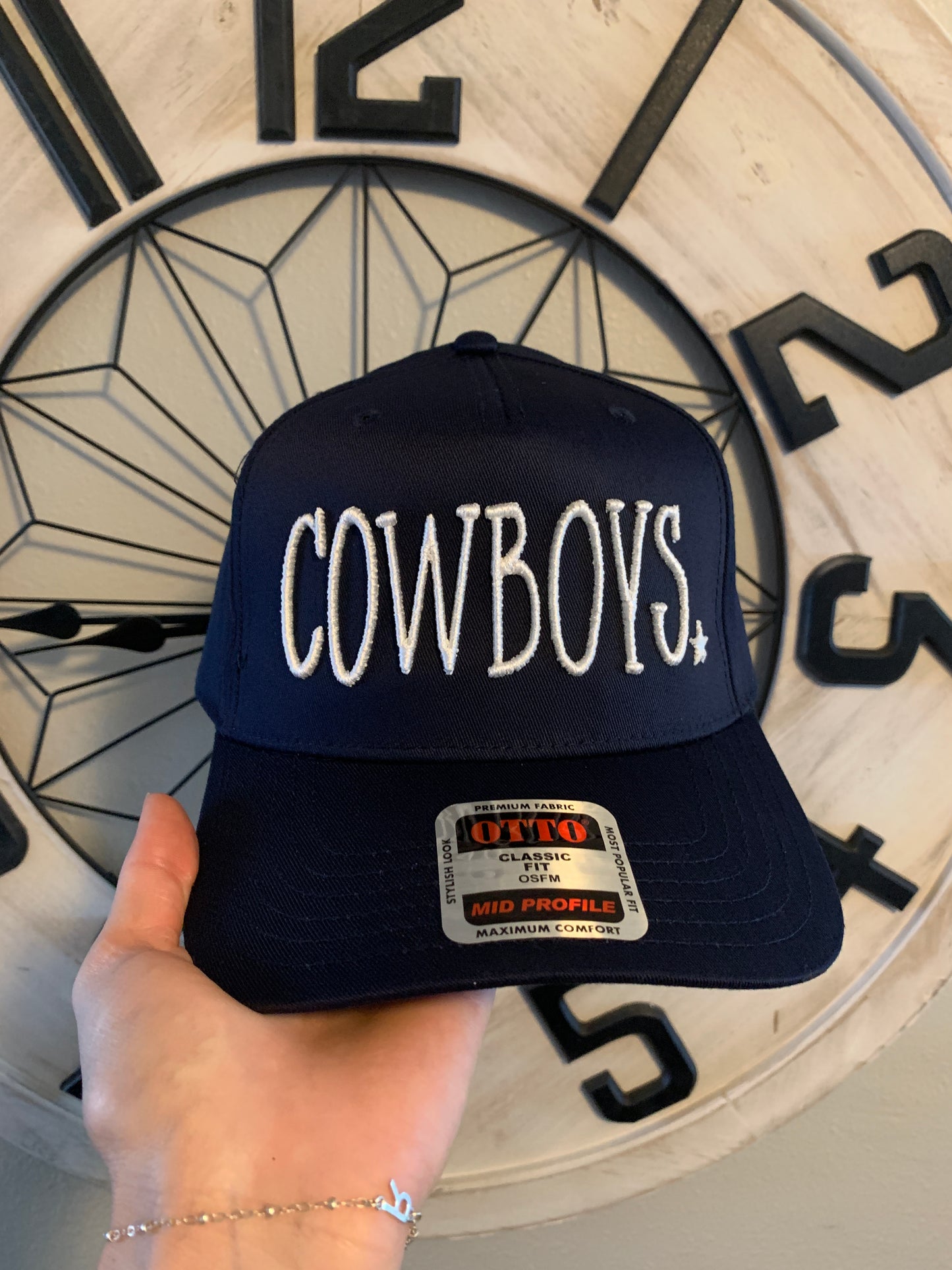 Cowboys/Custom Puff Embroidered Hat