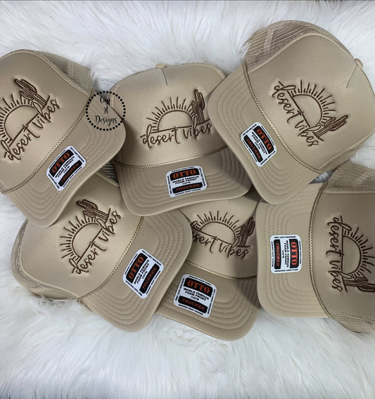 Desert Vibes Embroidered Trucker Hat