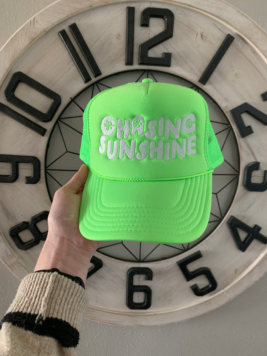 Neon Chasing Sunshine Trucker Hat