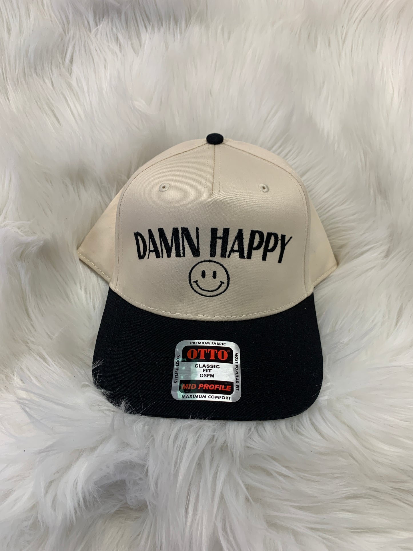 Damn Happy Embroidered Hat