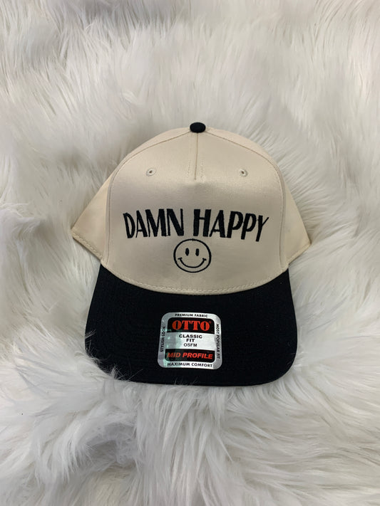 Damn Happy Embroidered Hat
