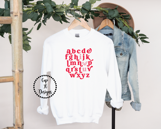 ABCD I Love U Crewneck