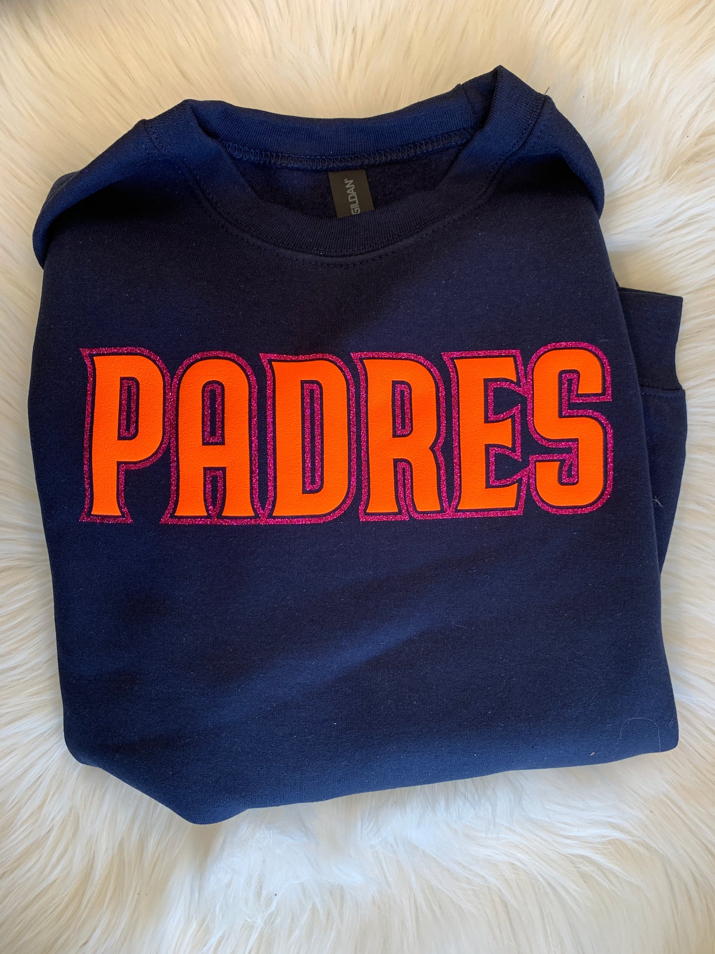 Padres Puff NAVY CrewneckK